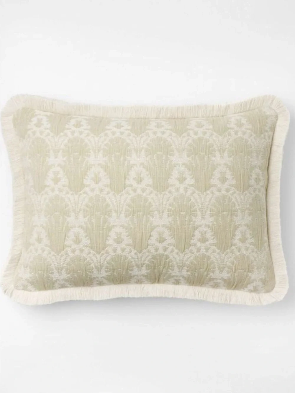 Threshold x Studio McGee Lumbar Woven Shell Block Fringe Pillow Natural NWT